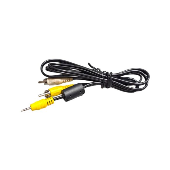 RCA Yellow White to Camcorder 2.5mm Aux Cable 6Ft with Ferrite Core - Good Cond - Picture 3 of 4